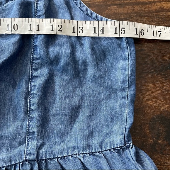 Mountain Warehouse 100% Tincel chambray knee length dress SZ 6 blue lightweight - Picture 10 of 13